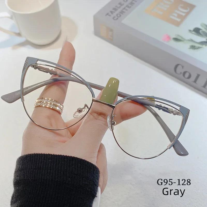 Brand Design Retro Lady Cat Eye Glasses Frame Anti Blue Light Computer Goggles Women Fashion Eyewear  Anti Luz Azul