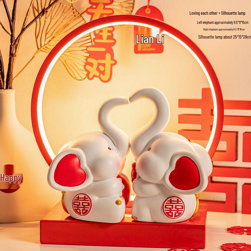 Creative Rabbit Figurine: Festive Newlywed Gift & Decoration for Couples