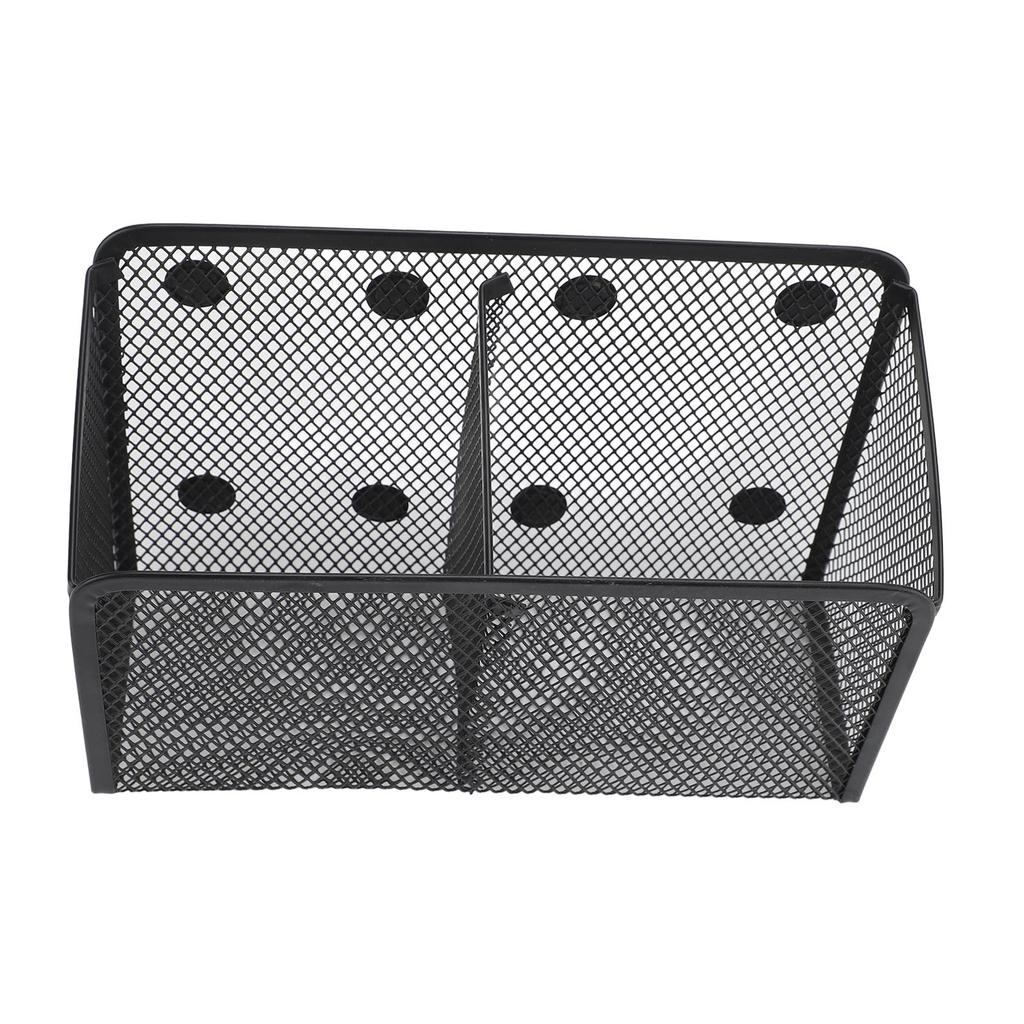 Magnetic Pen Holder Multifunctional Large Capacity Metal Mesh Pencil Cup Holder for Cabinet Dry Erase Board