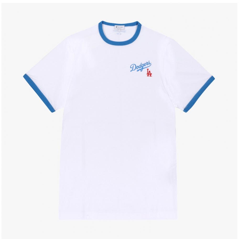 SporTy   Rich DodgerS Serif Ringer Women S T ShirT Wh46