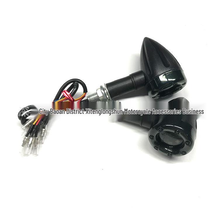 Retro Motorcycle LED Turn Signals & Brake Lights - 12V Daytime Running & Direction Indicators