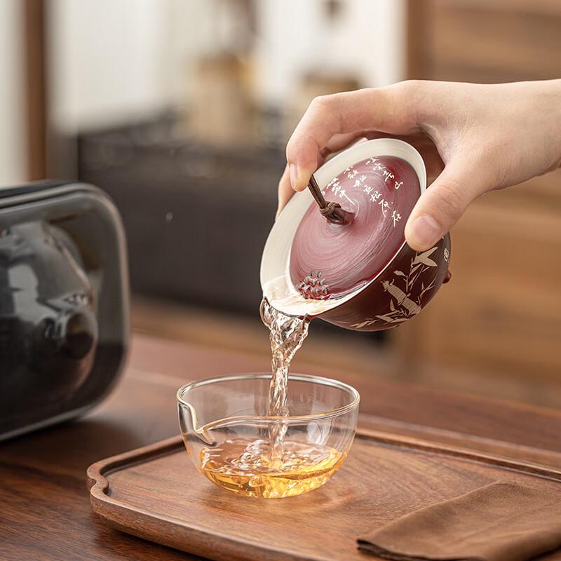 Wabi-sabi Style Portable Travel Tea Set