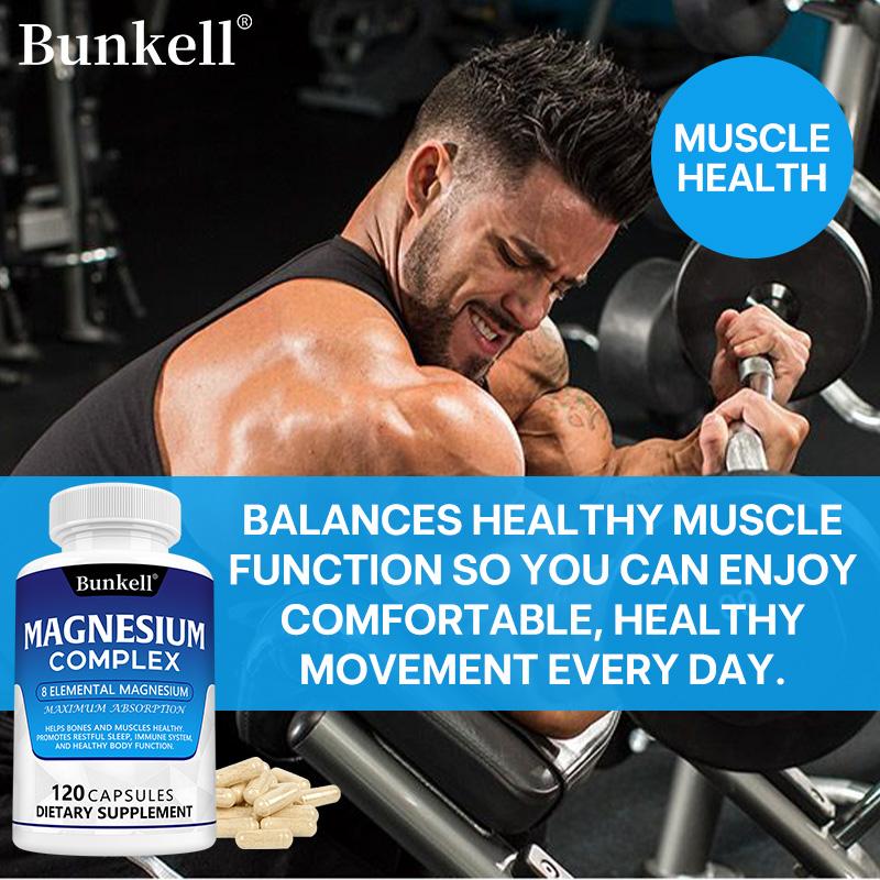 Magnesium Complex Dietary Supplement, 120 Vegetable Capsules Per Bottle
