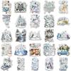 50 Sheets: Winter Watercolor Transparent PET Stickers for Bottles, Phones, and Computers
