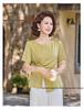 Elegant Summer Suit: Women's Short-Sleeve Chiffon Top & Wide-Leg Pants Set for Young & Middle-Aged Moms