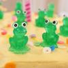 15Pcs Glowing Frogs Figurines Green Resins Miniature Animal Figures Toy for Garden Landscape and Home Desk Decoration