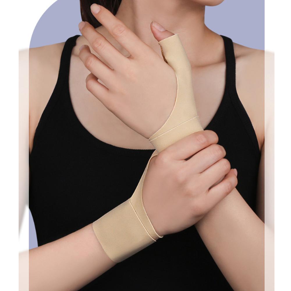 1 Pair Elastic Thumb Wrist Support Sleeve – Breathable Compression for Arthritis, Tendonitis, Sprains, and Sports (Left & Right Hand)