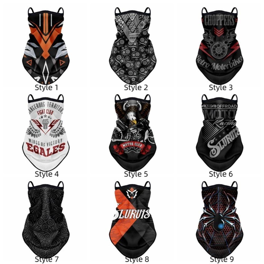 Ear-hanging Cycling Face Scarf Sun Protection Motorcycle Headscarf  Hiking Camping