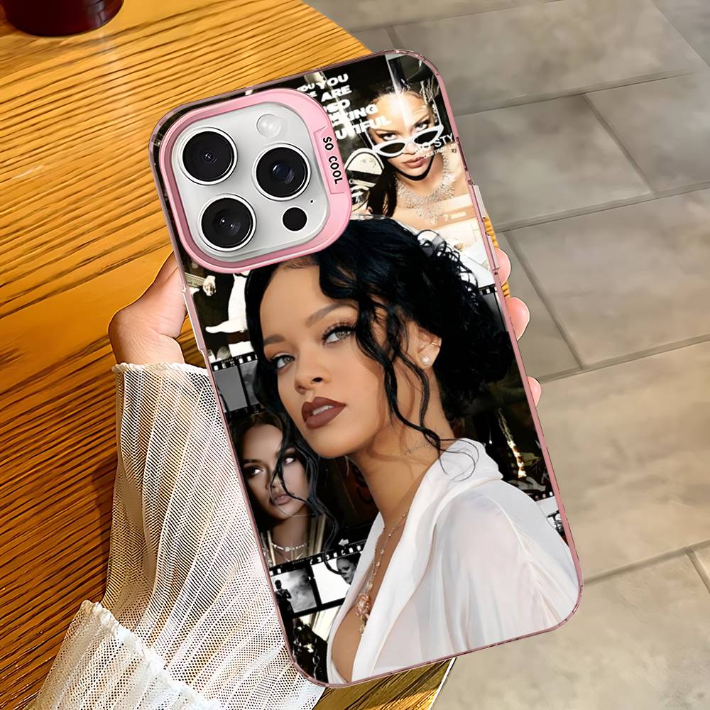 

R-Rihanna Popular Singer Star Phone Case For iPhone17 16 15 14 13 12 11 Pro Max Plus Color Matte Fundas iPhone 17pro max