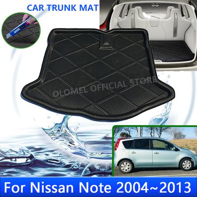Für Nissan Versa Note E11 2004 ~ 2013 2012 2010 2009 2006 Hintere Kofferraumwanne Frachtboot wasserdichte Innenmatte Bodenteppich Zubehör