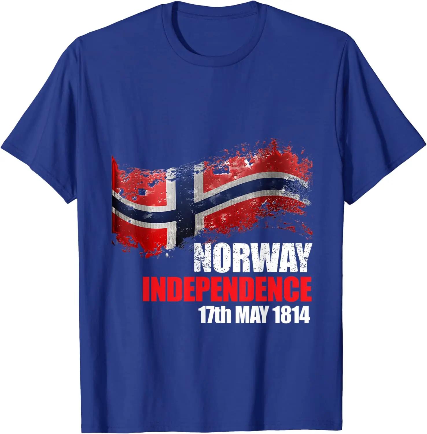 Norway Flag T Shirt Norwegian Independence Day Men TShirt Short Sleeve Casual 100 Cotton Men Clothing S