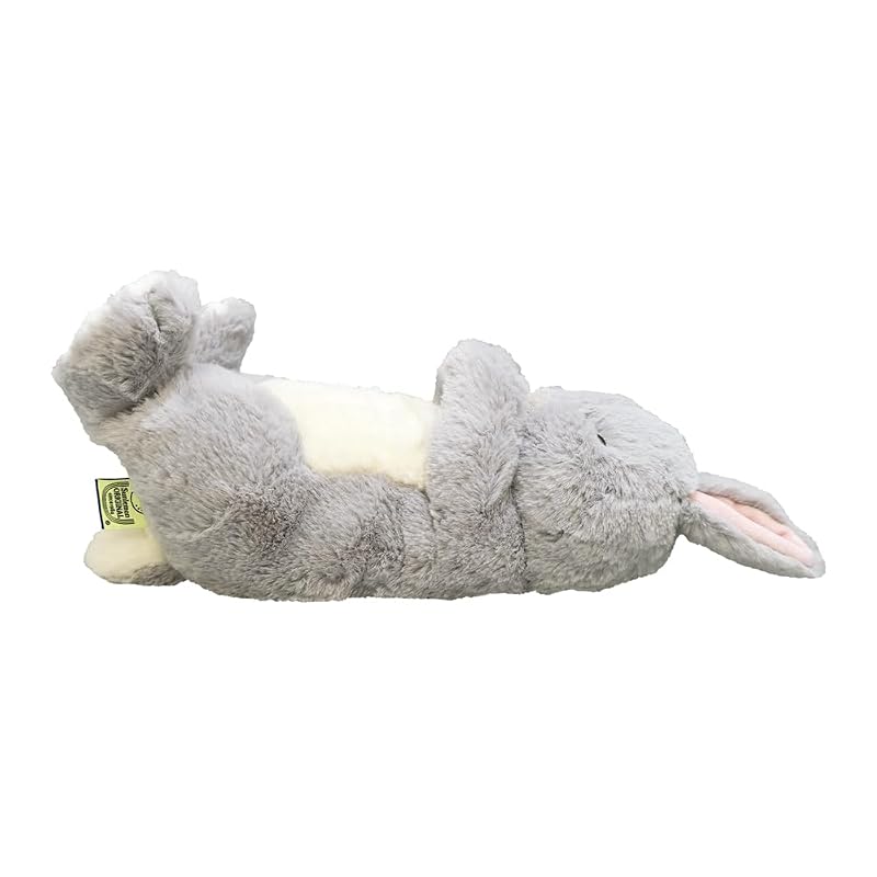 Sunlemon Knee-Hugging Rabbit, Sleeping Soundly, Gray, 17 X 14 X 36 Cm, Plush Animal, Cute Rabbit, P-9532