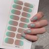 1 Sheet Semi Cured Wrap Gradient Nail Sticker Multi Color Solid Gel Full Cover Slider No Need UV Lamp Cured Fast Gel Nail Decal