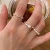 Trendy Adjustable Open Pearl Ring for Women - Sweet, Cool, and Stackable Niche Design