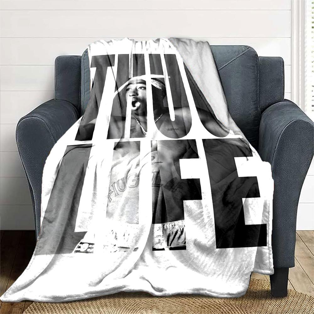 Tupac Kunst Aktivismus Leichte Decke Weich & Perfekt für Sofa Couch Büro Bett Picknicks Vier Jahreszeiten Mehrzweck Modern Ideales Geschenk Zubehör Y15