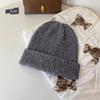 Wool Solid Color Knitted Hat for Women In Autumn and Winter Versatile Big Head Circumference Pile Hat Cold Hat Warm Face Small Wool Hat Men