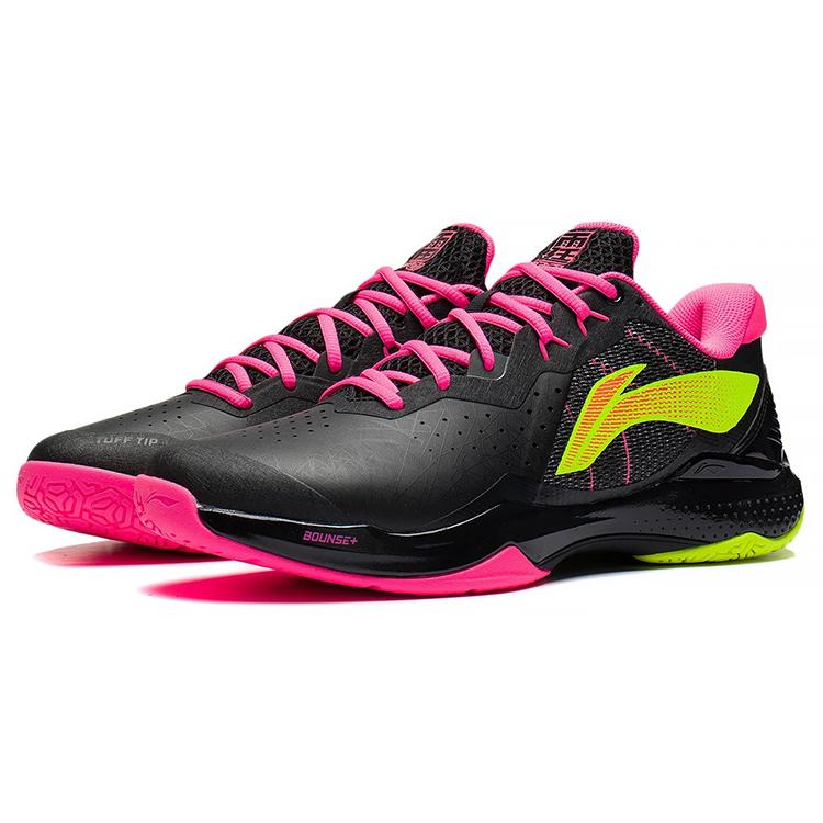 New LINING Thunder Badminton Shoes Unisex Low top Black AYAS018-4
