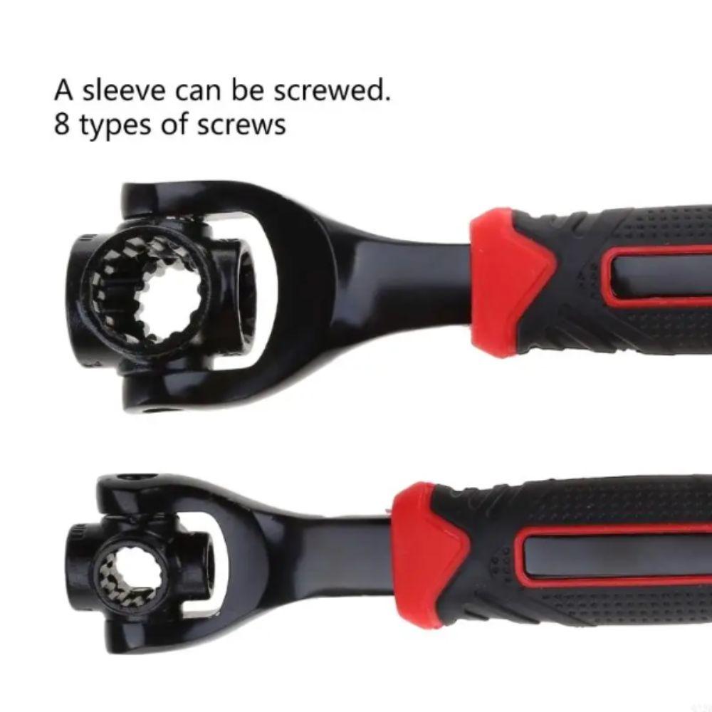 8-in-1 Function Socket Wrench 360 Degree Rotation Multipurpose Tiger Wrench  Home Maintenance