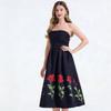 Sexy Off-shoulder Strapless Maxi Dress Summer Women Gown Slash Neck Sleeveless Backless A-Line Holiday Party Evening  Dress