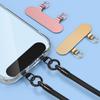 Ultra-thin Phone Lanyard Patch Clips 2 Hooks Phone Lanyard Connecter Portable Metal Gasket