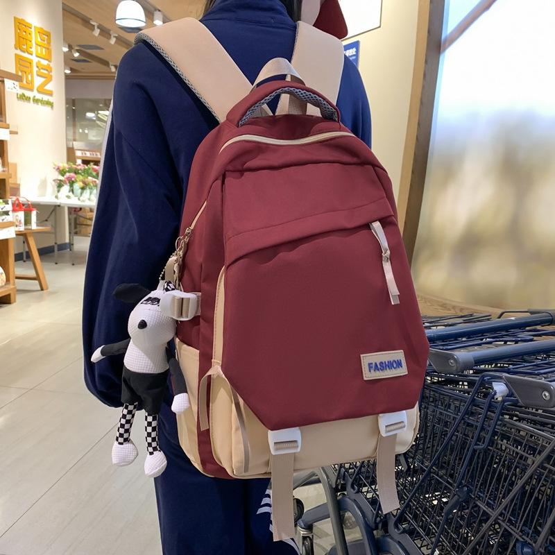 School Bag Fashion College Style Backpack Junior High School Student Trend Casual Backpack