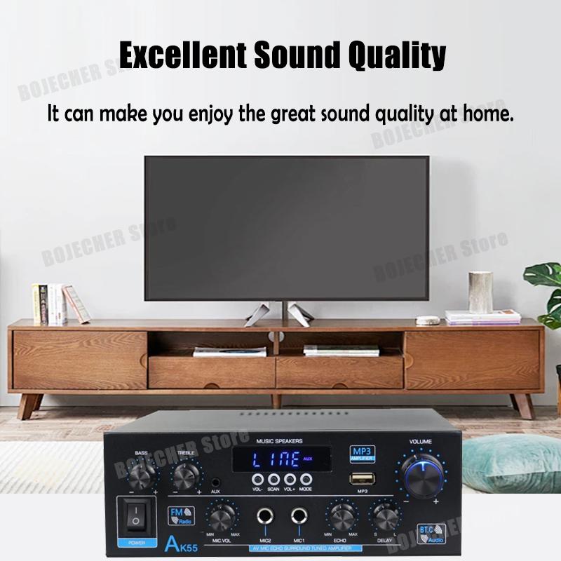 AK35/AK45/AK55/AK380/AK370/AK170 High Power Amplifier HIFI Stereo Audio Amplifiers 12V Car Home Sound Speaker Power Amplifier