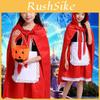 Vestito Principessa Cappuccetto Rosso Costume Fiabesco di Halloween Per Bambini