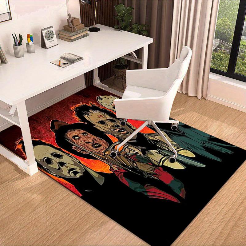 Halloween Horror Night Carpet, Chair Rug,Rug for Office Bedroom Living Rooms, Doormat Decor Fan Gift Christmas Gift