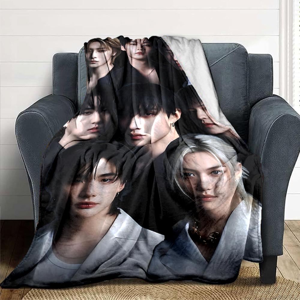 Kpop Stars Unite Blanket Soft Throw Blanket For Home Bedroom Bed Sofa Travel Office Solid Christmas Blanket