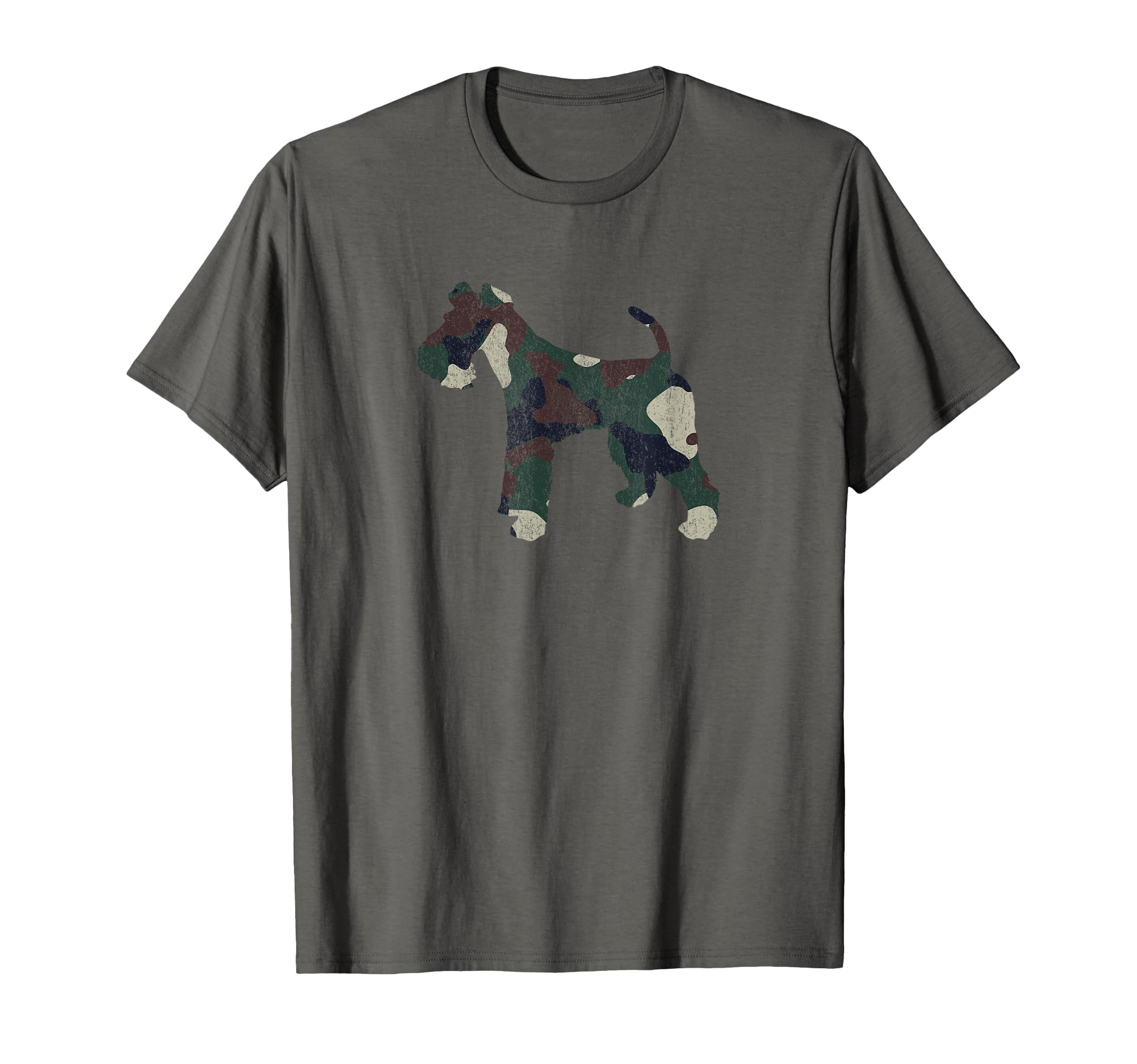 Vintage 70s/80s Style Wire Fox Terrier Rubber Camouflage T-Shirt