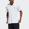 adidas Aop Logo Print Trainings-Polohemd Herren Oberteile Weiß GP0998
