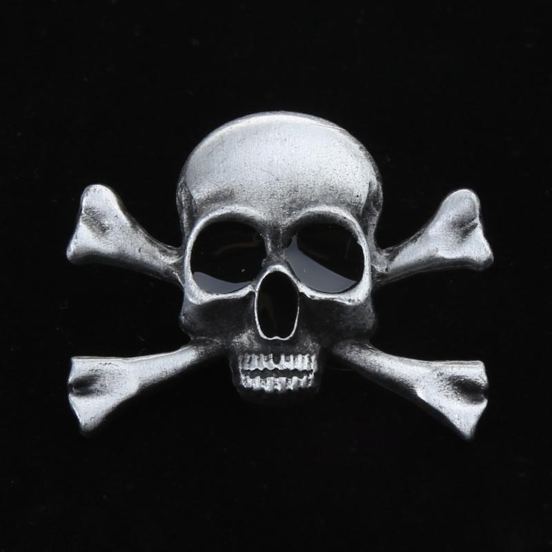 Retro Skull Daggers Cross Sword Brooch Gothic Horror Skeleton Badge Lapel Pins Statement Metal Brooches Gift for Boys