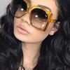 Stylish Large Frame Sunglasses New Style Thick Edge Square Lens Sunglasses