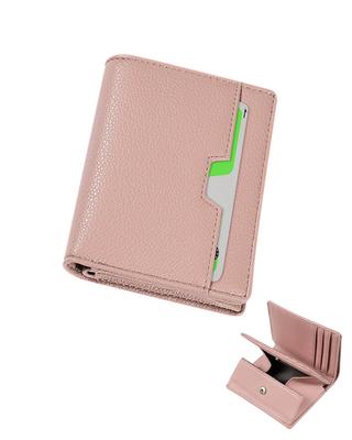 Leather Mini Large Coin Keeps Bills Small Easy To Gift for Women [Kiracom] Women's Bi-fold Wallet, Ultra-lightweight, Capacity, Box-shaped Purse,