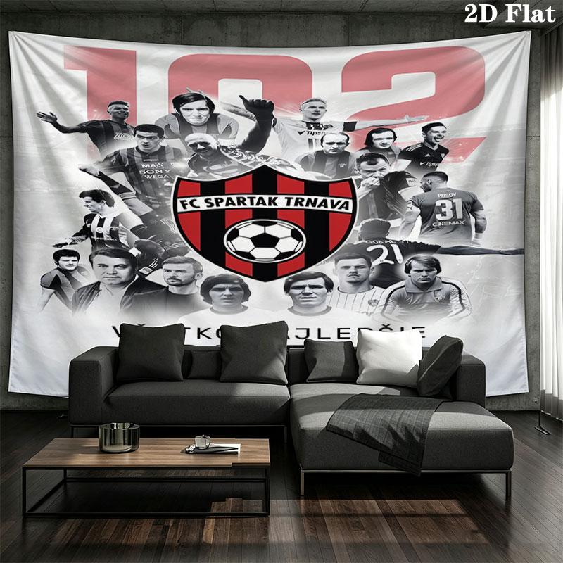 FC Spartak Trnava Wall Tapestry Aesthetic Wall Hanging Printed Fabric Blanket Decorative Tapestries for Bedroom Living Room Home Decor