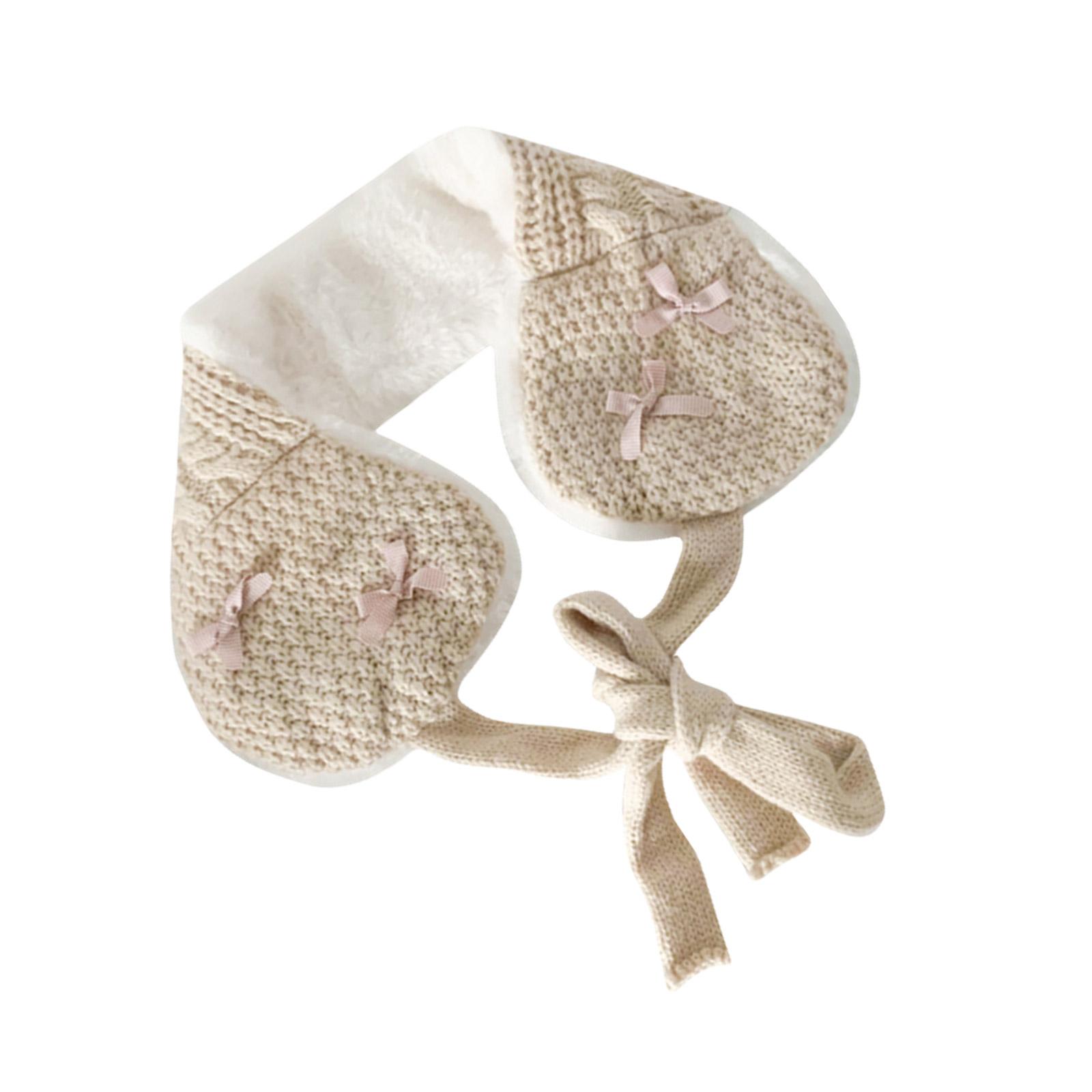 

Прекрасные вязаные наушники с завязками для женщин и детей, согревающие уши, повязка на голову для зимы, подарки на Рождество и Новый год 3