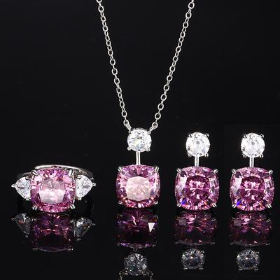 Bijoux Fond Cuivre Plaqué Or Nid d'Oiseau Simulation Coupe Rose Sèche Ensemble Tempérament Rétro Pierre Principale 12 * 12