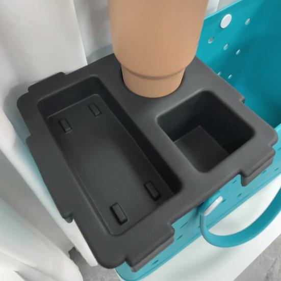 Snack Container Tray with Cup Holder Large Capacity Multiple Compartments