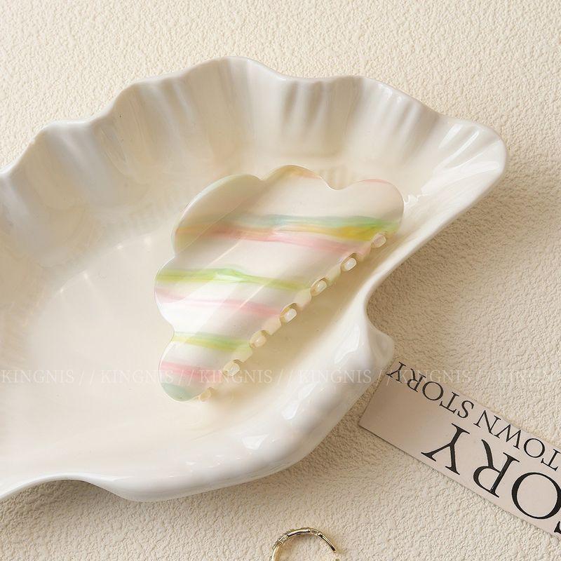 1pc Cute colorful cloud clip, medium-sized hair clip, female hair clip, back of the head, shark clip, hairpin hair accessory