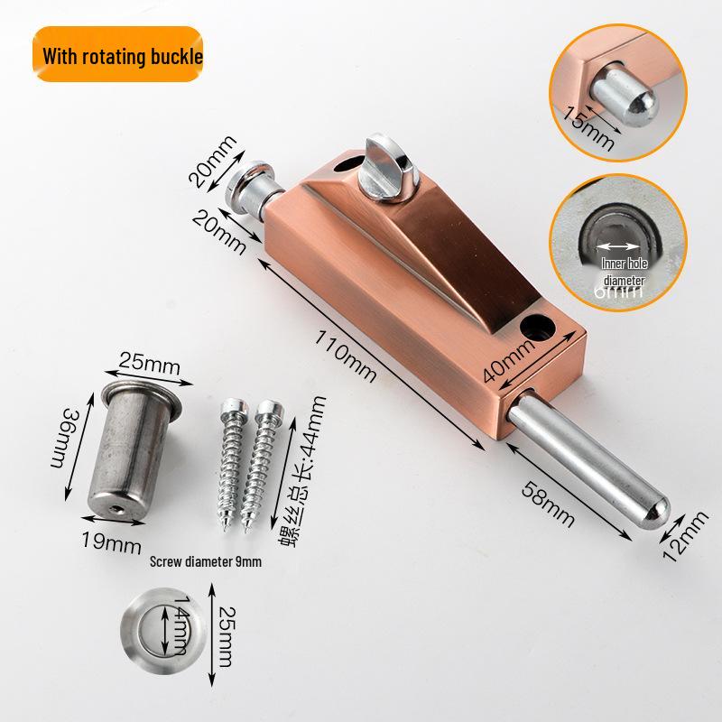 Zăvor cu cârlig din aliaj de aluminiu pentru podea și ușă rotativă din lemn