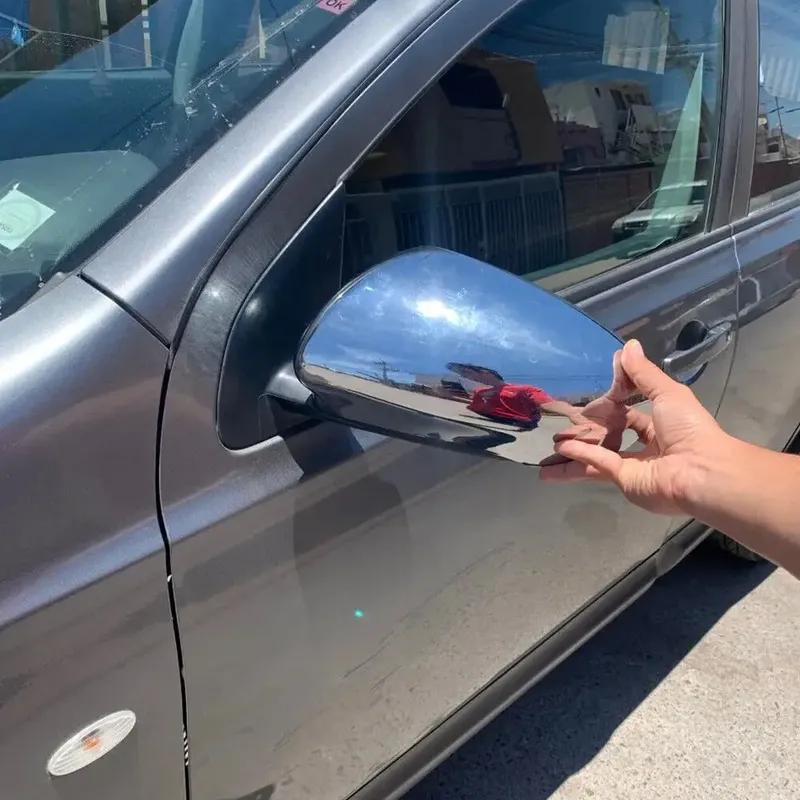 For Nissan Qashqai 2007-2013 Car Sticker Rearview Side Mirror Cover Wing Cap Exterior Door Rear View Case Trim Housing Silver