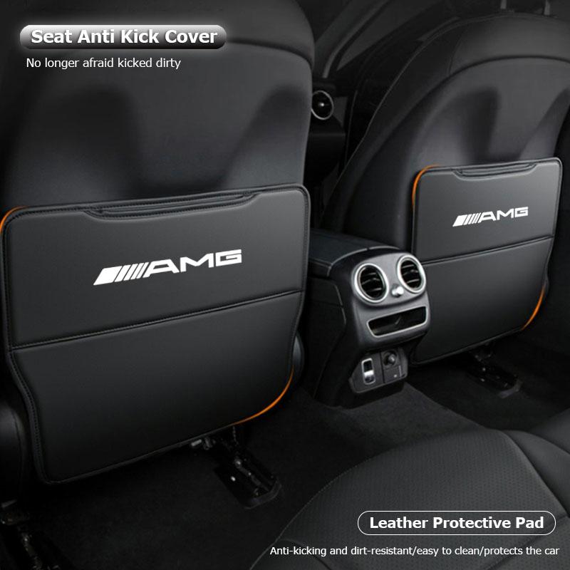 Automobilio sėdynės atlošo apsauga nuo spyrių Odinis apsauginis kilimėlis, skirtas Mercedes Benz AMG GLE GLC GLB GLS CLA GLA W206 W205 W204 W203 W212