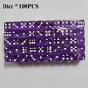 100 Pieces Colored Dices 14mm 6 Sided with Acrylic Material Standard Game Dice Set for Board Games Parties Classroom Math Dice