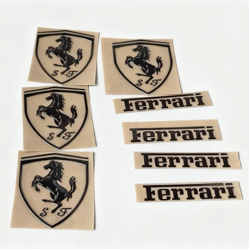 Fashion 3D Car Emblems Stickers For Ferrari 458 488 599 612 FF F12 Waterproof Dirt-proof Creative Decoration Sticker Accessories