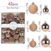 42-Piece Velvet Flocked Christmas Ball Set with Pendants - Bestseller Holiday Decorations