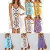 Womens Midi Dress Sleeveless Boho Beach Casual Floral Sundress Perfect For Summer