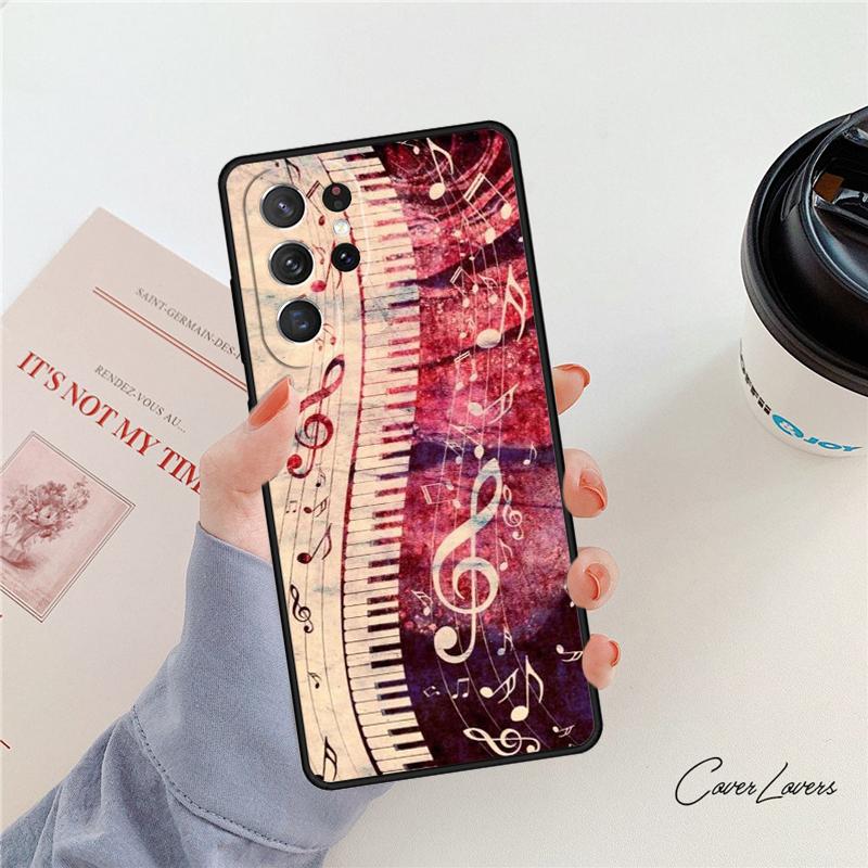 

Music Piano Elegant phone case For Samsung Galaxy S24 S25 S23 S22 Ultra Note 10 20 Plus S20 S21 FE Cover Galaxy Note10