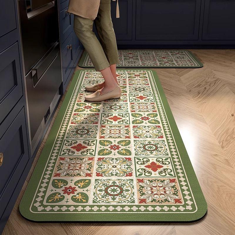 Kitchen Floor Mat Bedroom Living Room Long Bedside Area Rug Hallway Soft Washable Carpet Anti Slip Bathroom Entrance Doormat