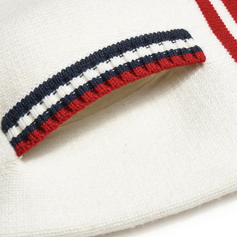 FILA Original Fashion Classic Retro Simple Casual Versatile Comfortable Warm Hooded Knit Jacket Women jackets Cloud-Mushroom-White F11W619409FWT