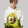 Autumn Winter 3D Football Printed Hoodies Fashionable Casual Warm Sports Long Sleeved Children's Boy Hooded Sweatshirts